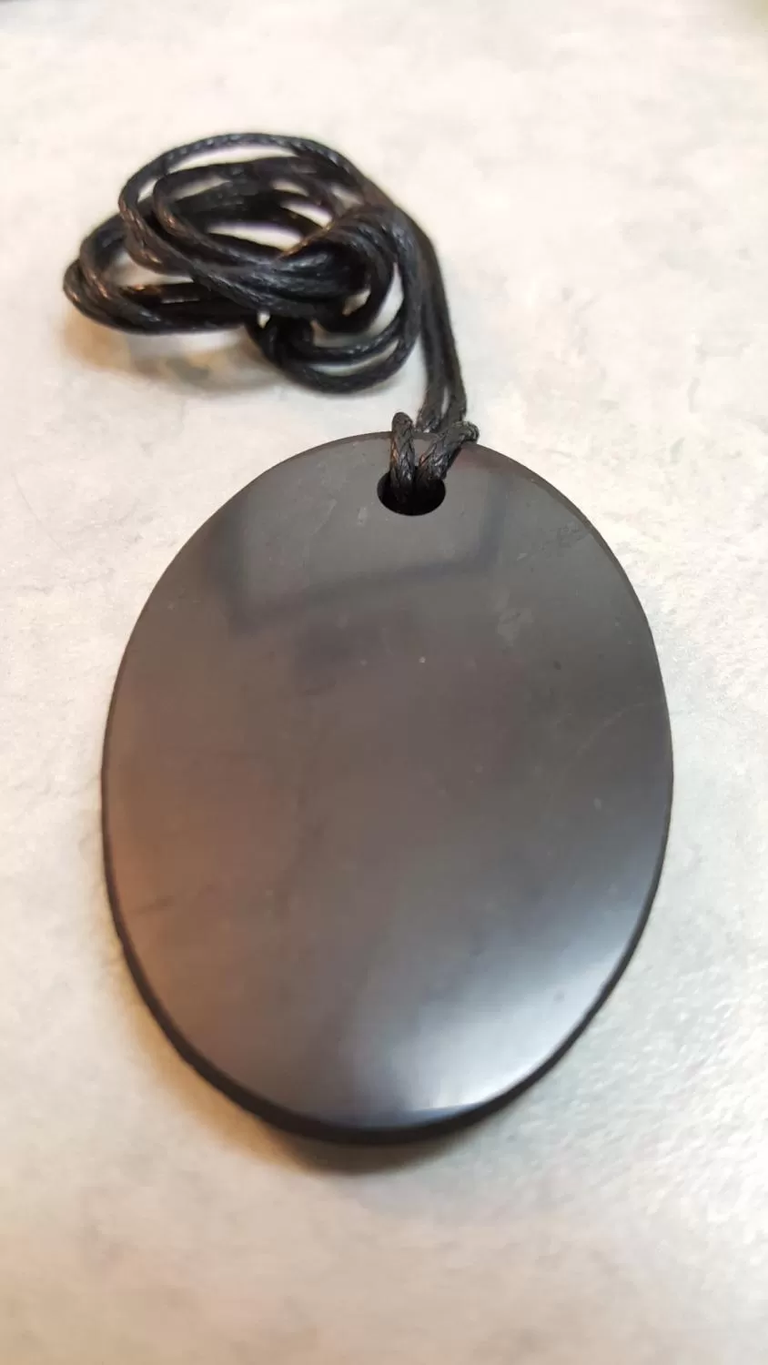 Pendant, Shungite Oval Flat