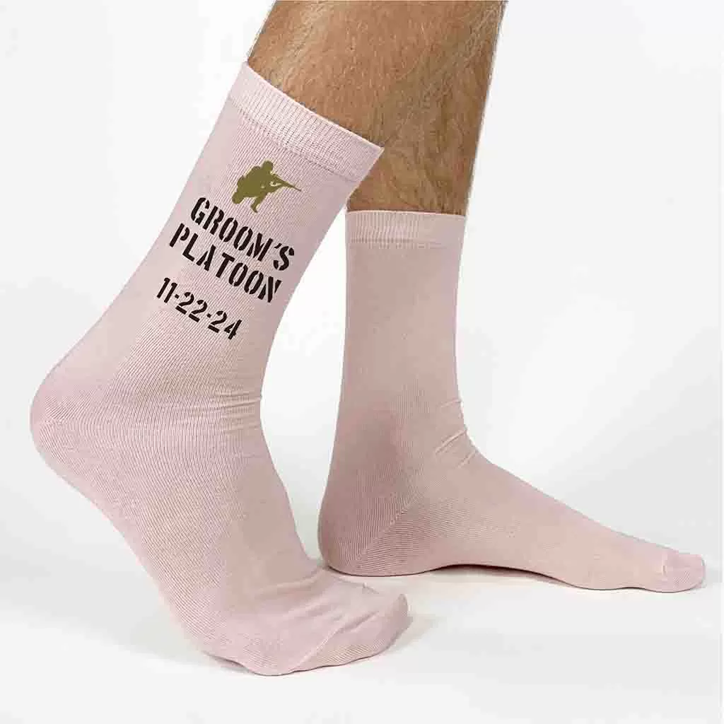 Personalized Wedding Socks for the Groom's Platoon