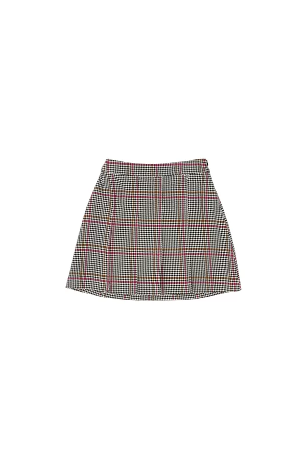 Please Girl's pleated miniskirt with checked pattern GB12123G55 3998 single color variant