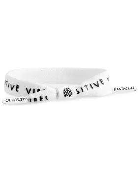 Positive Vibes Single Lace White Bracelet