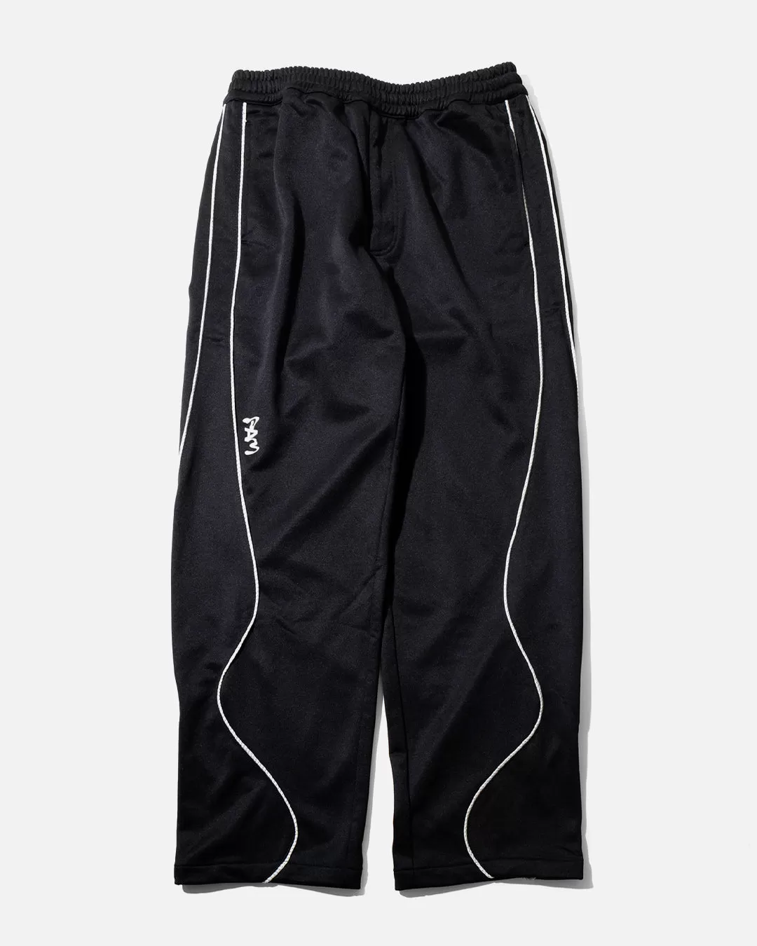 P.World Waves Straight Leg Track Pant - Black