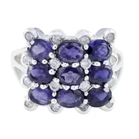 Riyo Aesthetic Gems Iolite 925 Sterling Silver Ring Napier Jewelry