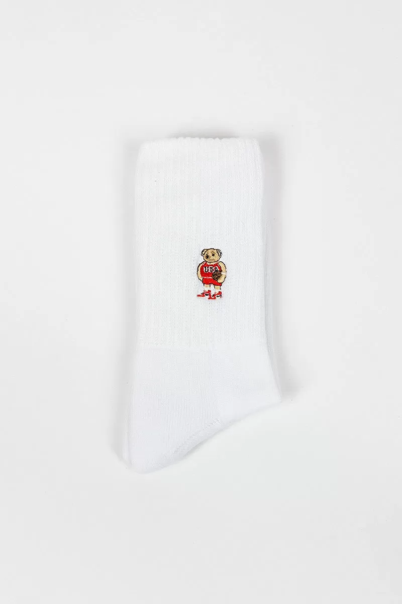 RS-198 Team Bear Socks White