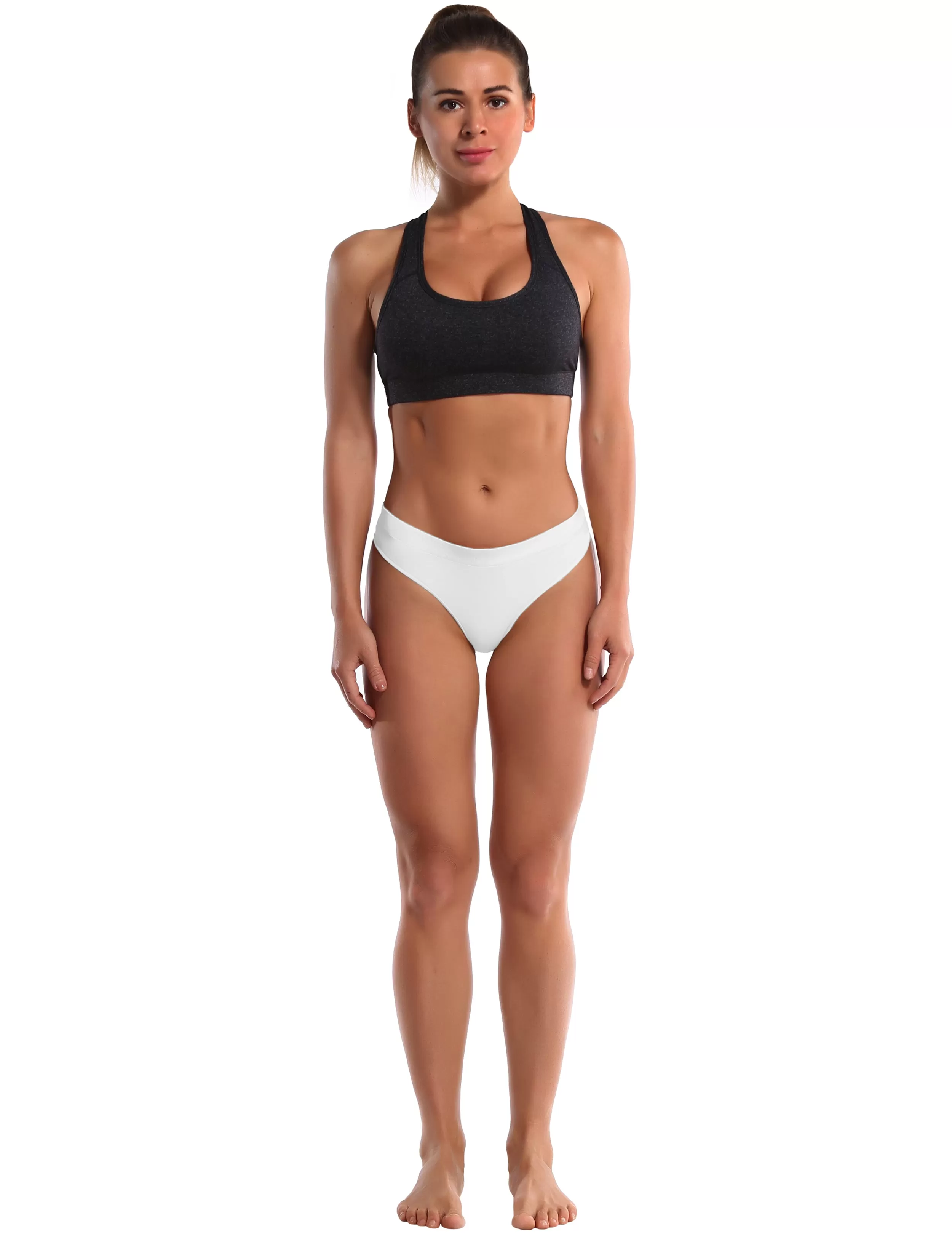 Seamless Sports Thongs Underwear white