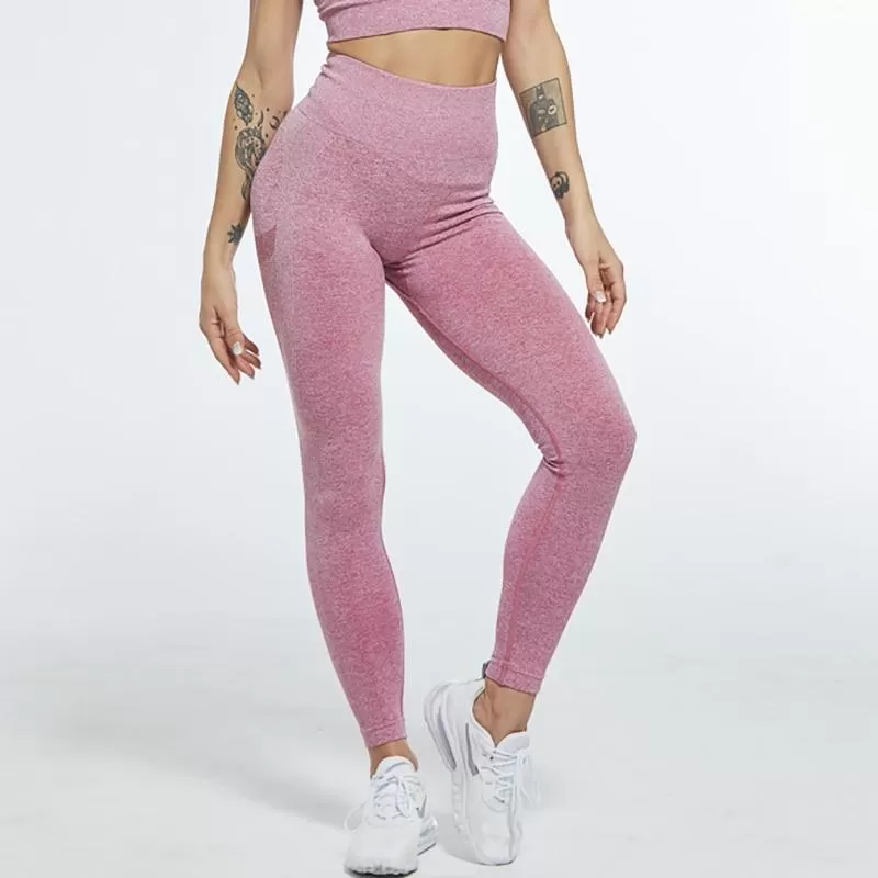 Seamless Women Leggings Fitness High Waist Push Up Peach Polyester Leggings Workout Jeggings Casual Leggigns Female