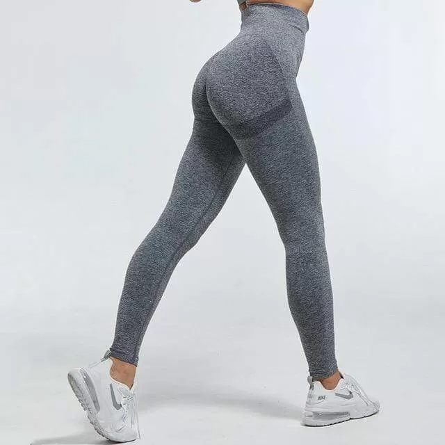 Seamless Women Leggings Fitness High Waist Push Up Peach Polyester Leggings Workout Jeggings Casual Leggigns Female