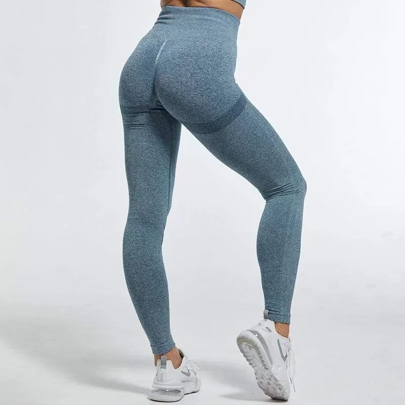 Seamless Women Leggings Fitness High Waist Push Up Peach Polyester Leggings Workout Jeggings Casual Leggigns Female