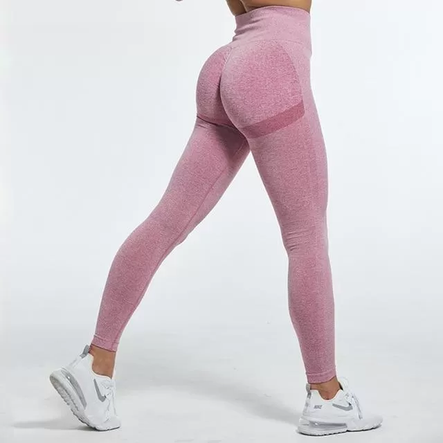 Seamless Women Leggings Fitness High Waist Push Up Peach Polyester Leggings Workout Jeggings Casual Leggigns Female