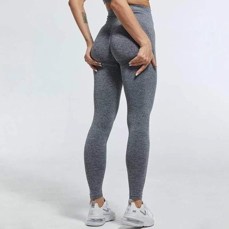 Seamless Women Leggings Fitness High Waist Push Up Peach Polyester Leggings Workout Jeggings Casual Leggigns Female