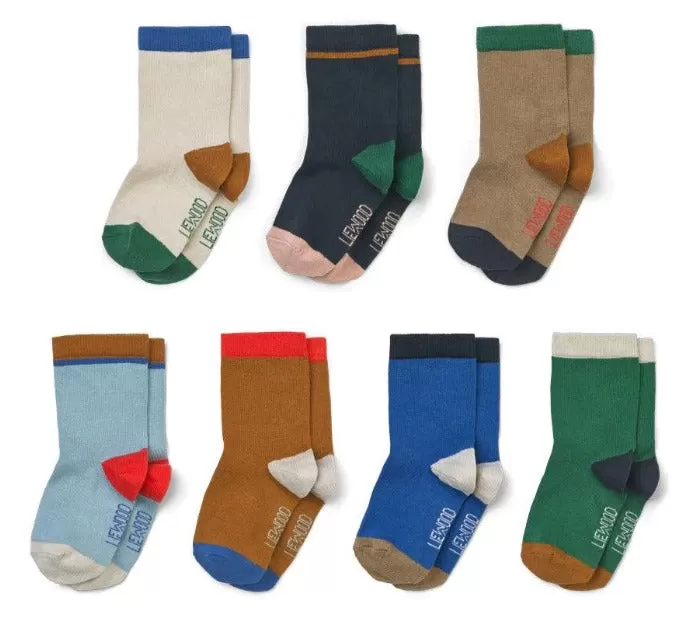 Silas socks 7-pack blue multi mix