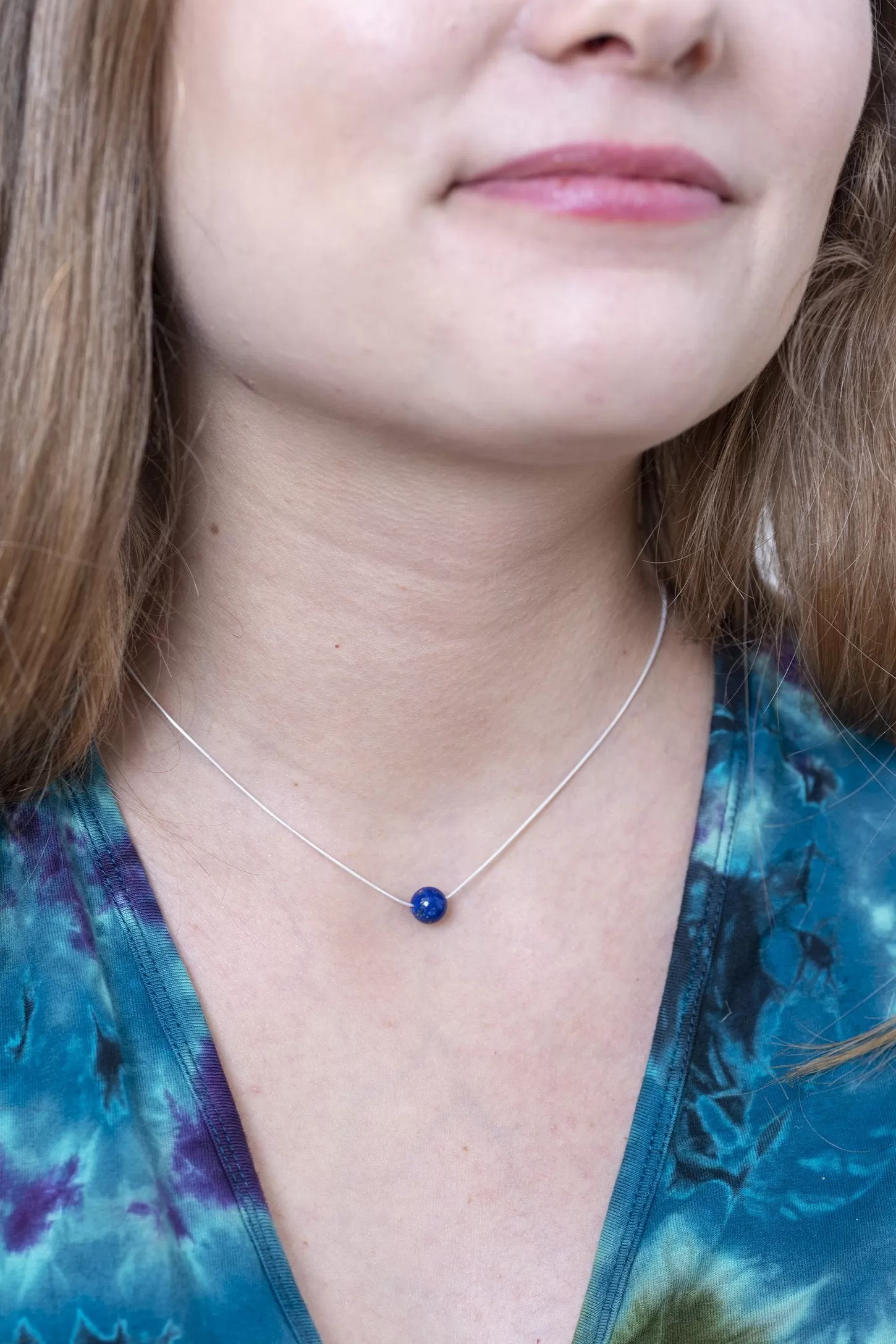 Single Gem Bead Necklace