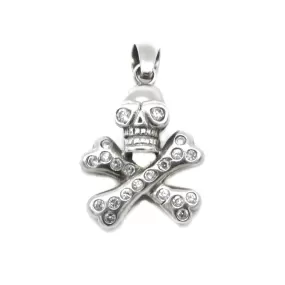 Skull with Cubic Zirconia Pendant