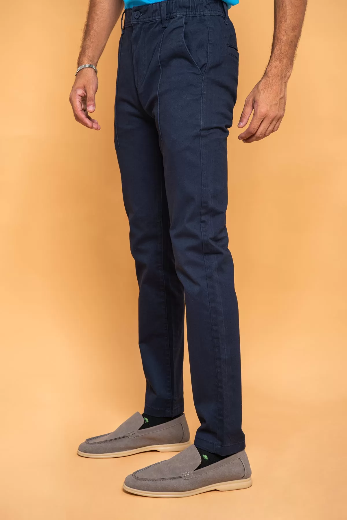 SLIM FIT COTTON PANTS