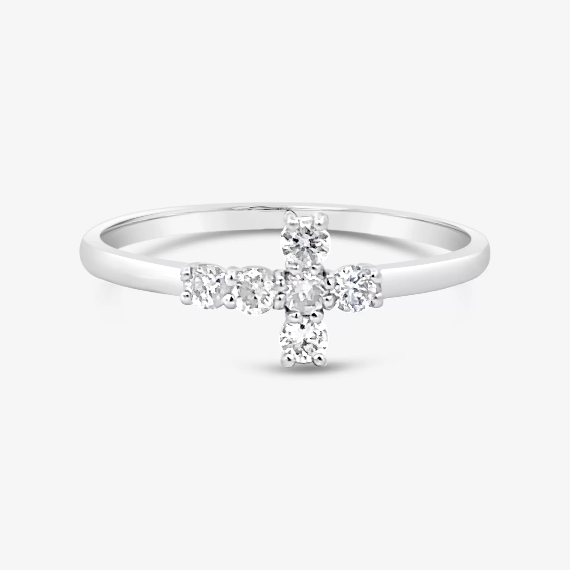 Small Diamond Cross Ring