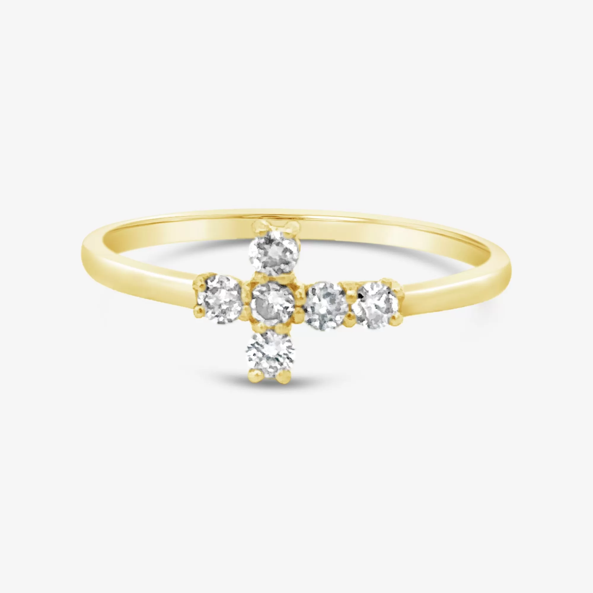 Small Diamond Cross Ring