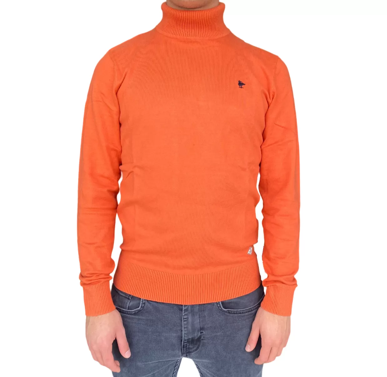 Smithy's pumpkin men's turtleneck sweater