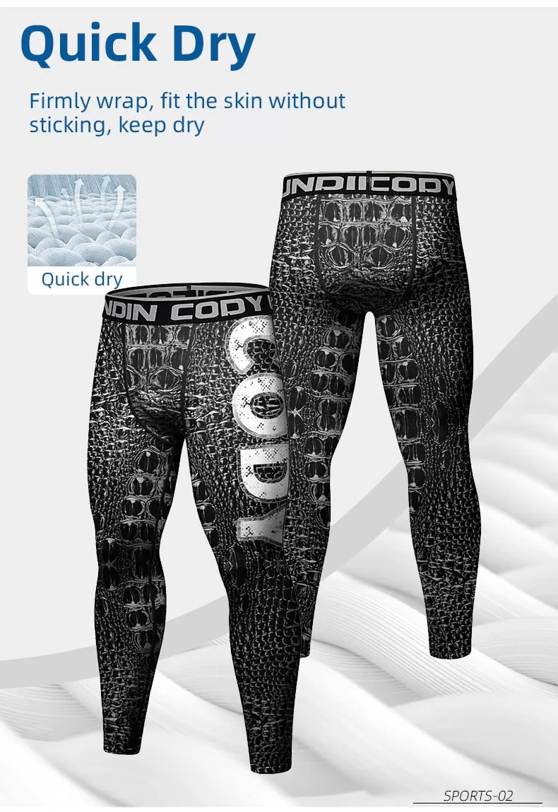 Snakeskin Camouflage Elite Compression Leggings Spats