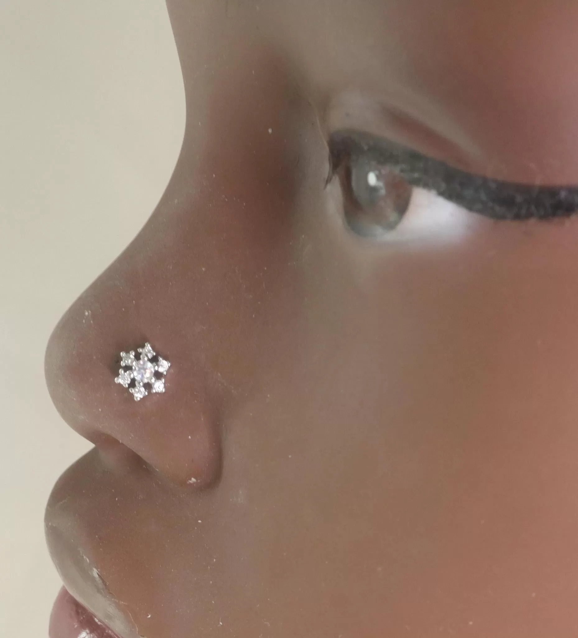 Snow Flake Nose Stud Jewelry Piercing