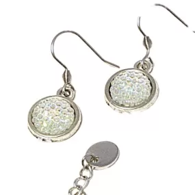 Sparkling White Drop Dangle Earrings