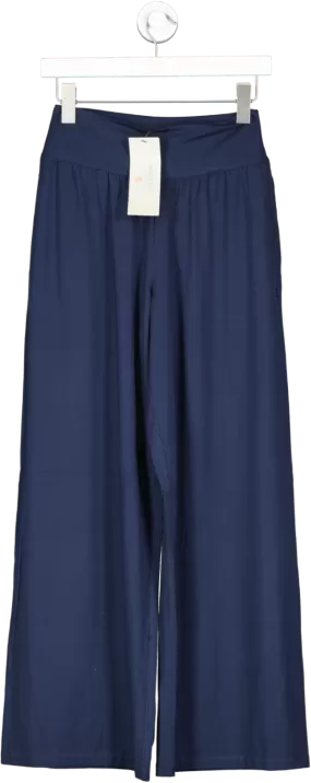 Sweaty Betty Navy Blue Modal Wide Leg Trousers Bnwt UK XXS