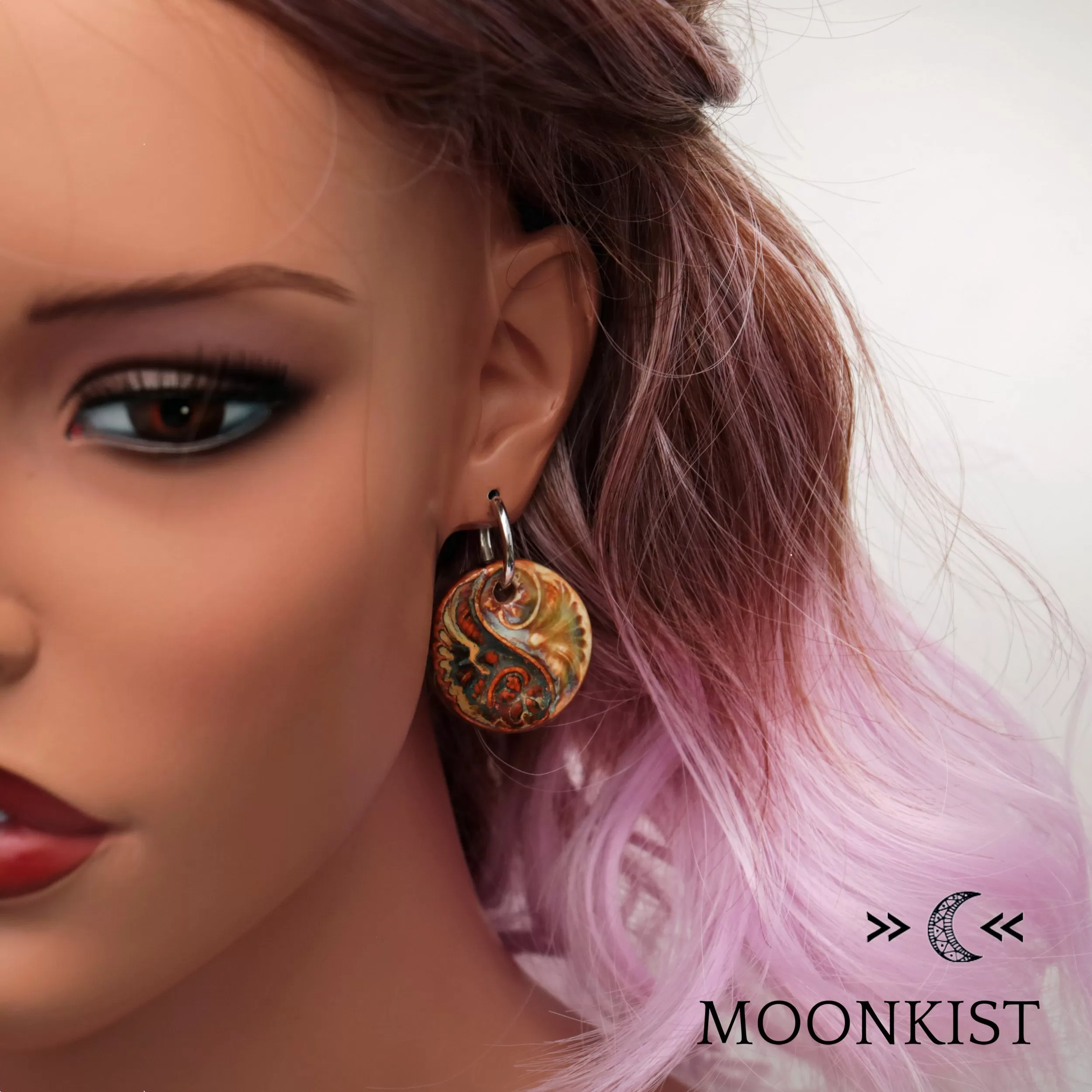 Terracotta Orange Ceramic Earrings  | Moonkist Designs