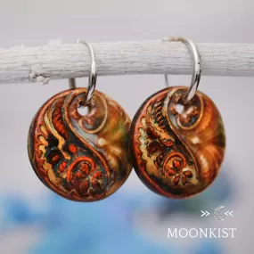 Terracotta Orange Ceramic Earrings  | Moonkist Designs