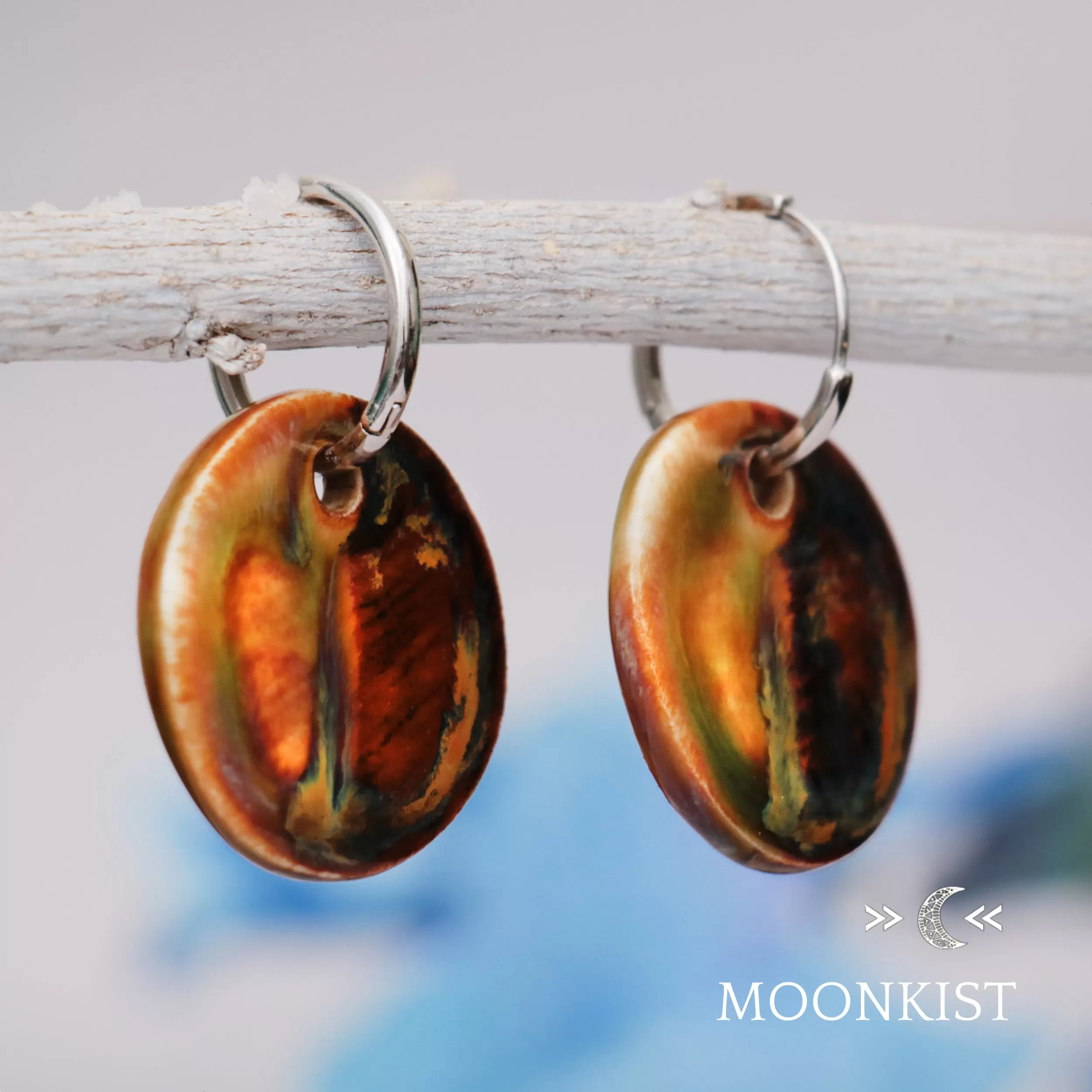 Terracotta Orange Ceramic Earrings  | Moonkist Designs