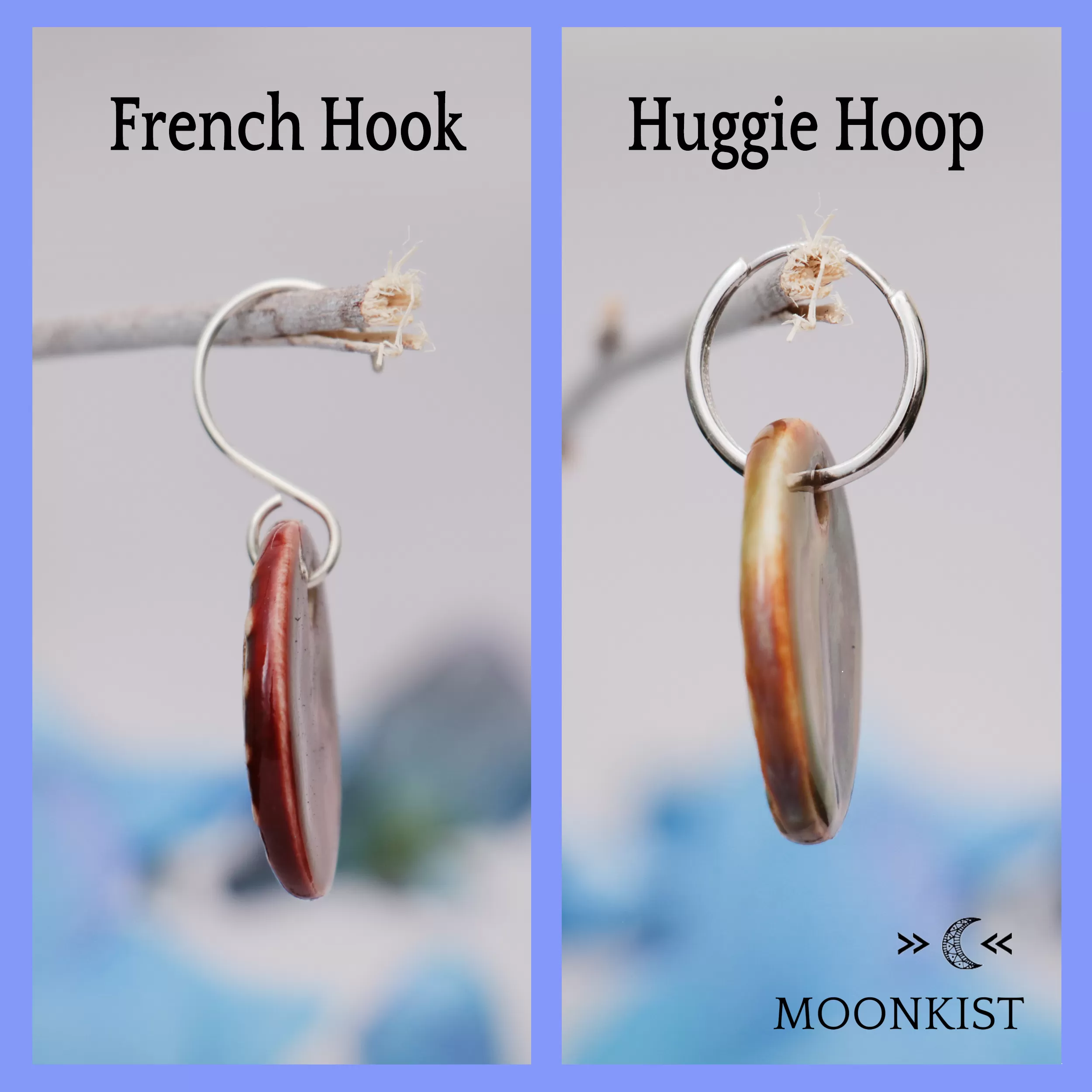 Terracotta Orange Ceramic Earrings  | Moonkist Designs