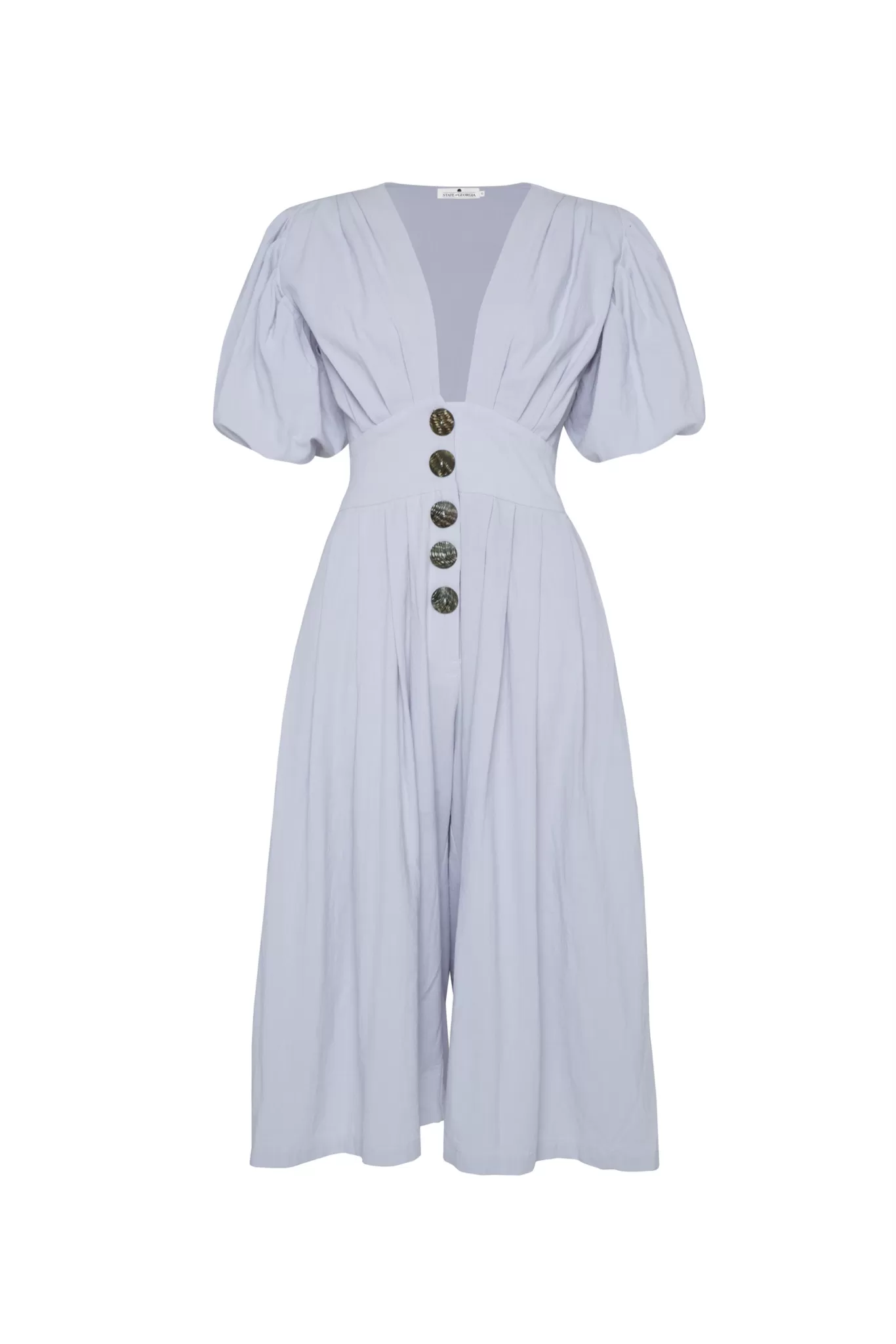 THE JAIME JUMPSUIT CULLOTES  - LILAC / CHARCOAL BUTTON