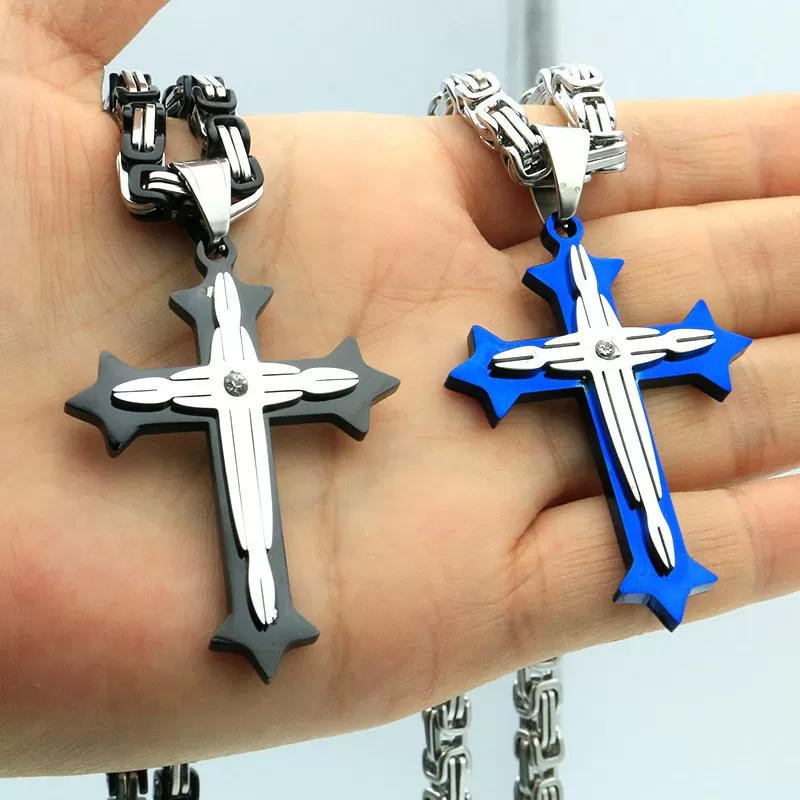 Three-tier cross pendant