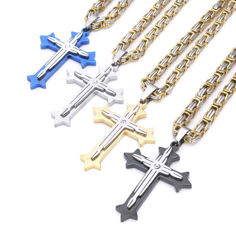 Three-tier cross pendant