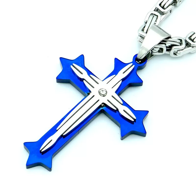 Three-tier cross pendant