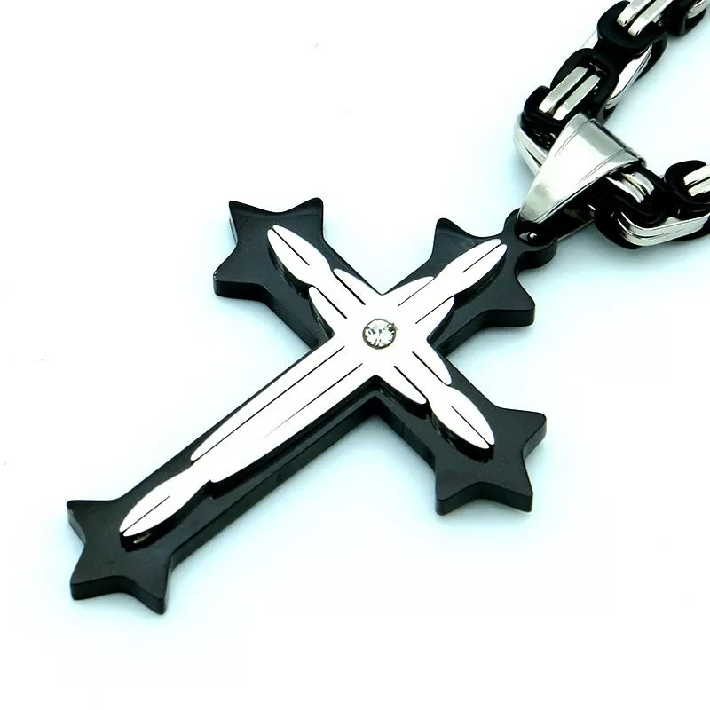 Three-tier cross pendant