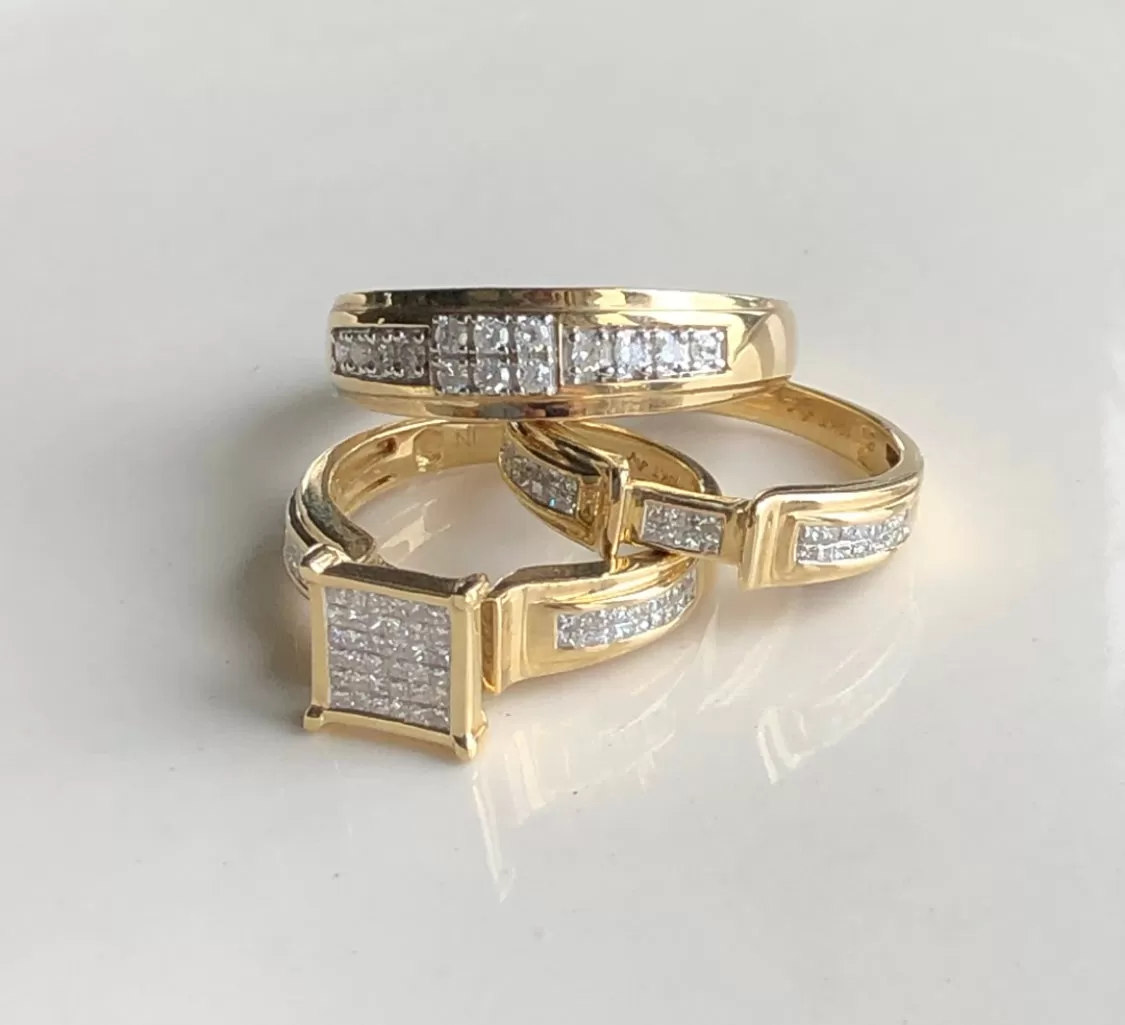 Trio diamond rings DWT006