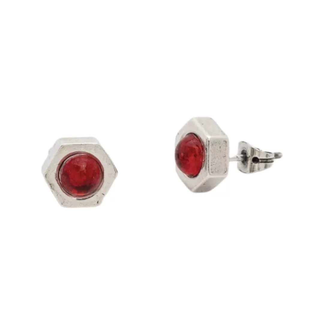 TUCCO TUERQUIN RED CRYSTAL EARRINGS