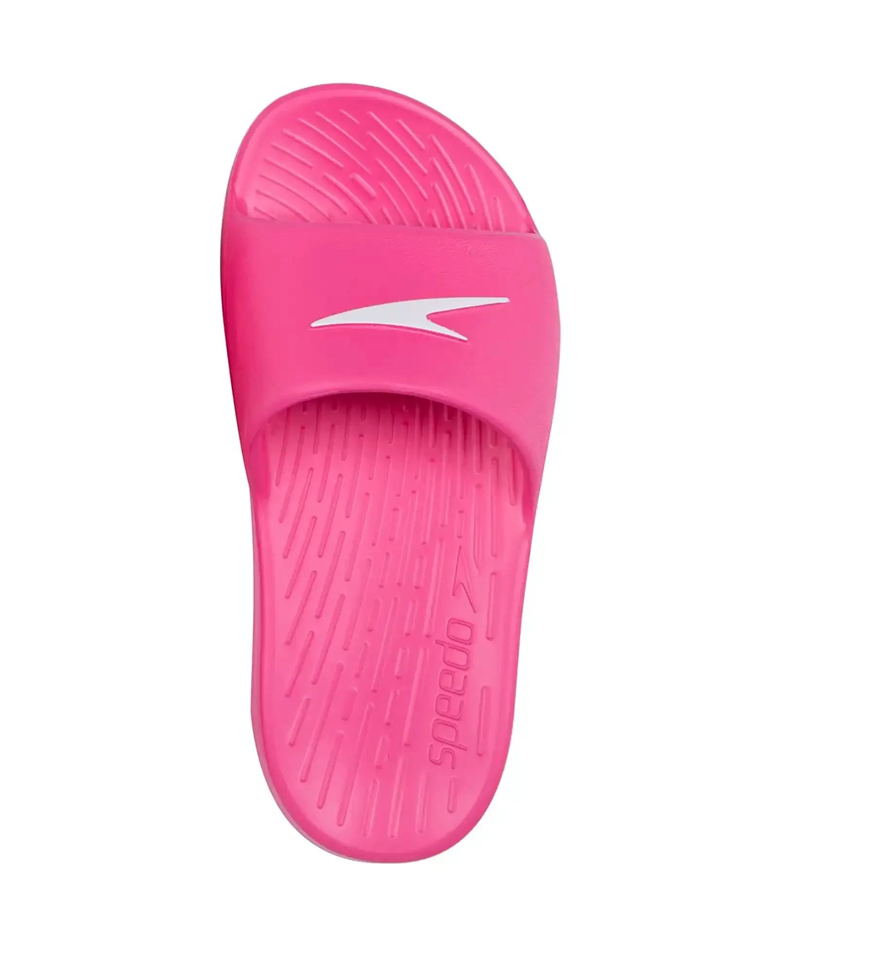 Unisex Junior's Single Colour Slides - Electric Pink & White