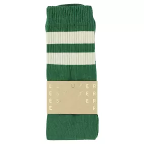 Unisex Tube Socks - Green / Ecru