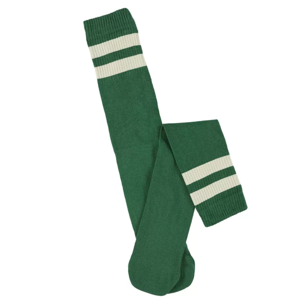 Unisex Tube Socks - Green / Ecru