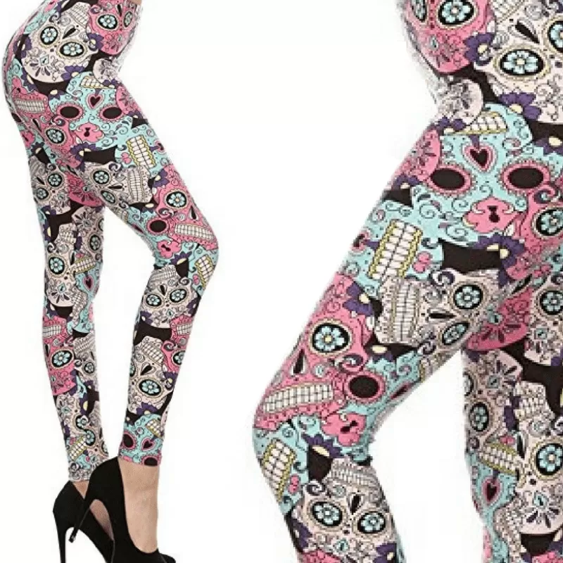 Wicked Soft Bonita Muertos Skulls OS Leggings