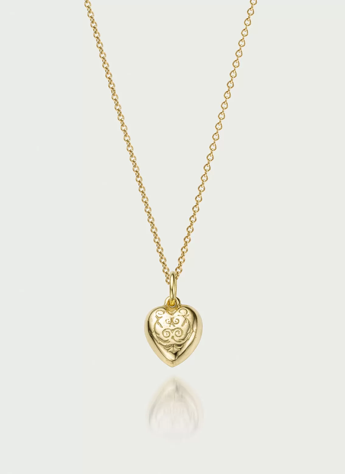 Wild heart charm 14k gold