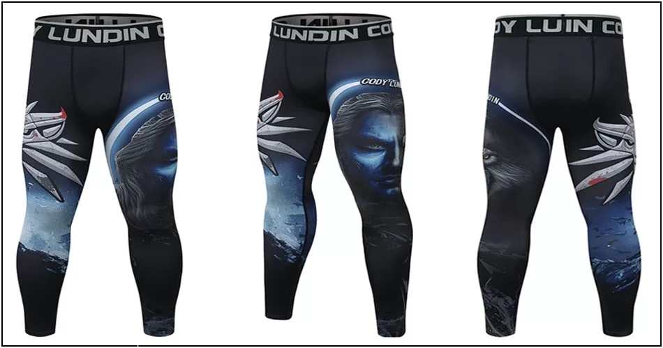 Wolf 'Of Wolf and Man' Compression Leggings Spats