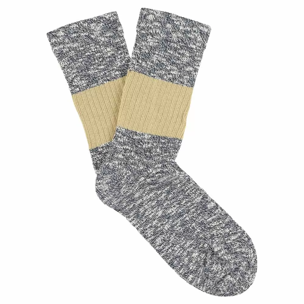 Women Melange Band Socks - Navy / Sahara