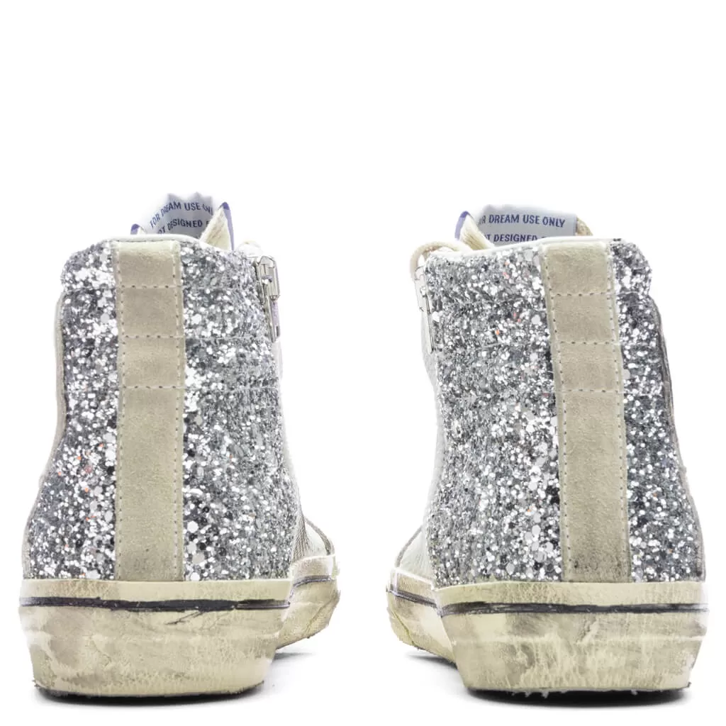 Women's Slide Sneaker - Silver/White/Marble