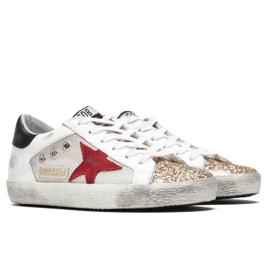 Women's Super-Star Sneakers - Gold/White/Red/Black