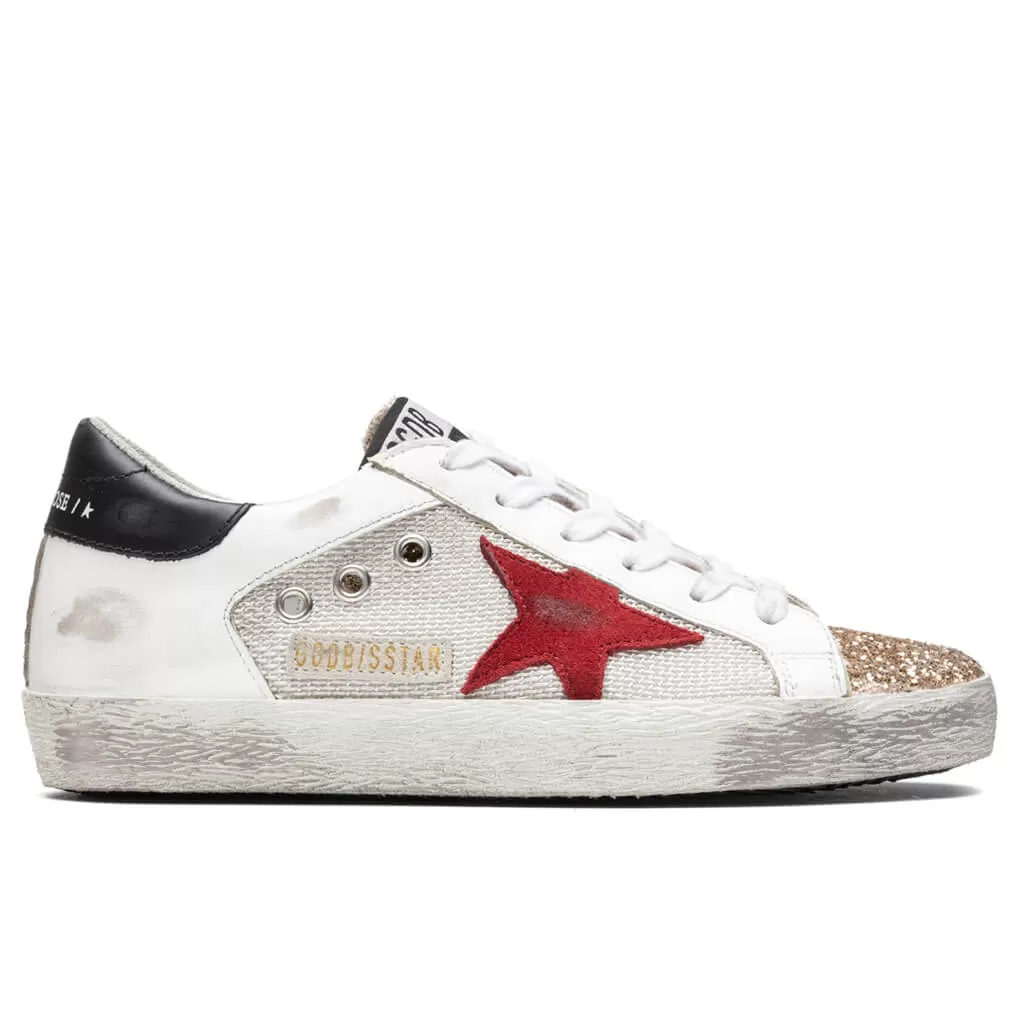 Women's Super-Star Sneakers - Gold/White/Red/Black