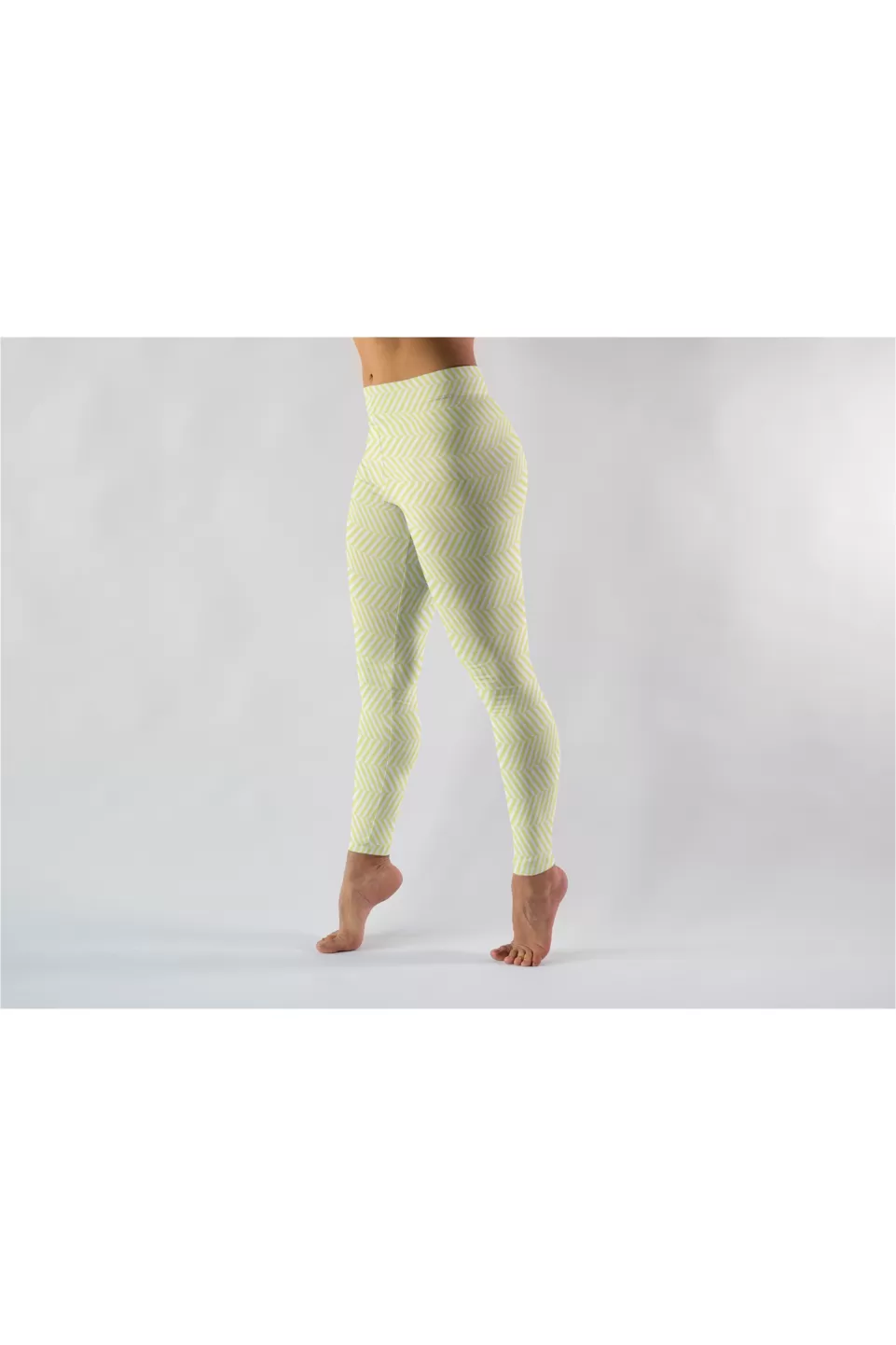 Yellow Herringbone Premium Leggings