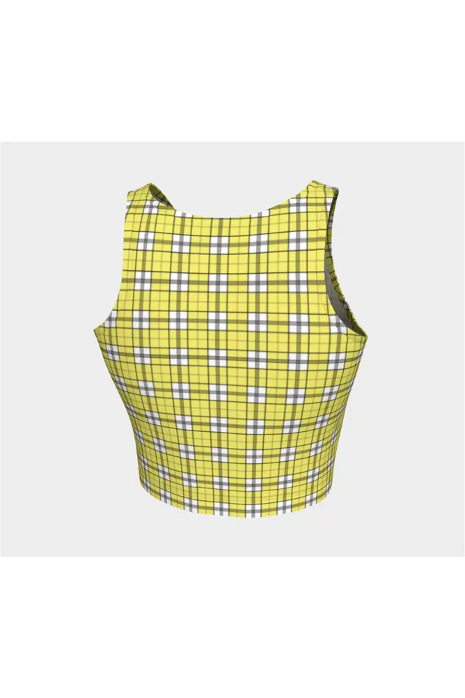 Yellow Plaid Athletic Top