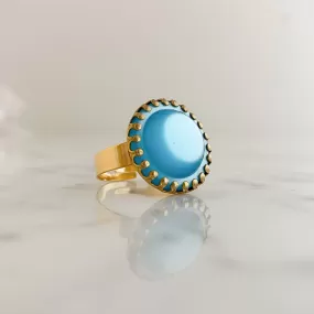 ZANE vintage teal cocktail ring